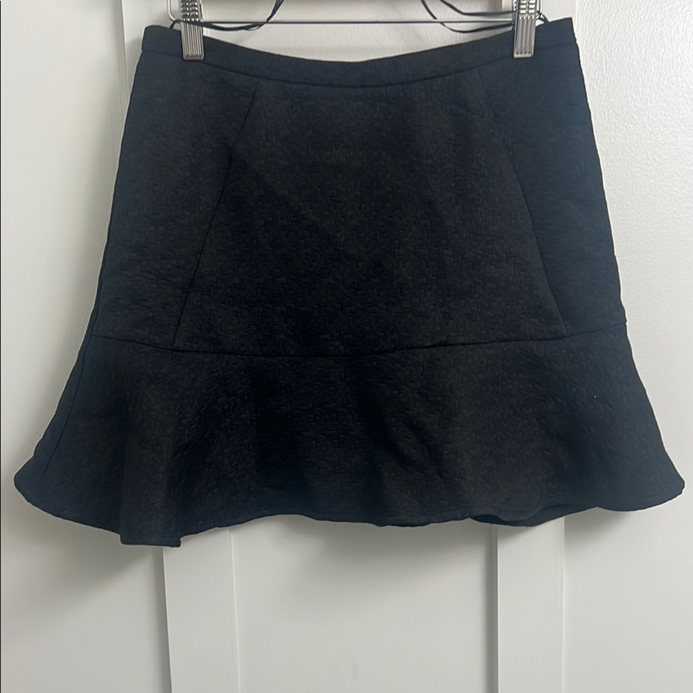 C. Luce Black Fit and Flare Mini Skirt